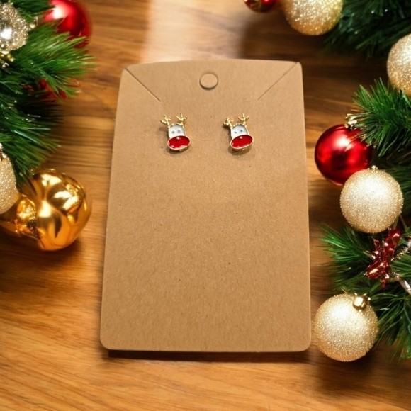 Blossom Boutique Jewelry - Reindeer Festive Holiday Stud Earrings